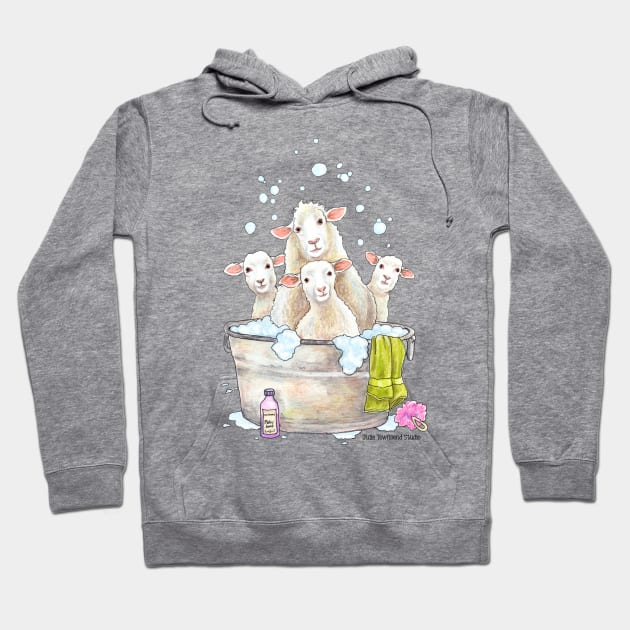 Baa Baa Bath Sheep Hoodie by Julie Townsend Studio